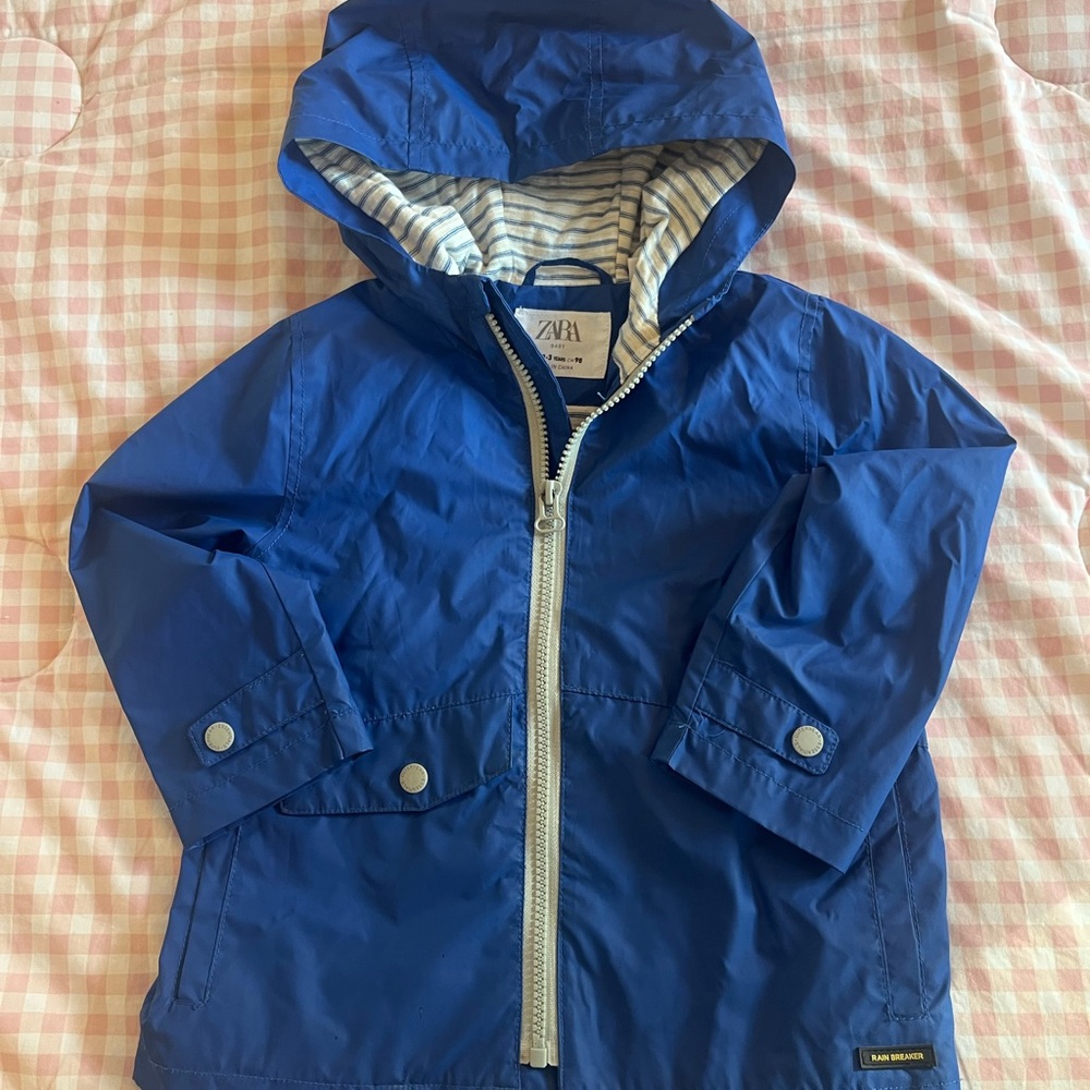 Zara Kids Vibrant Blue Raincoat 2T/3T